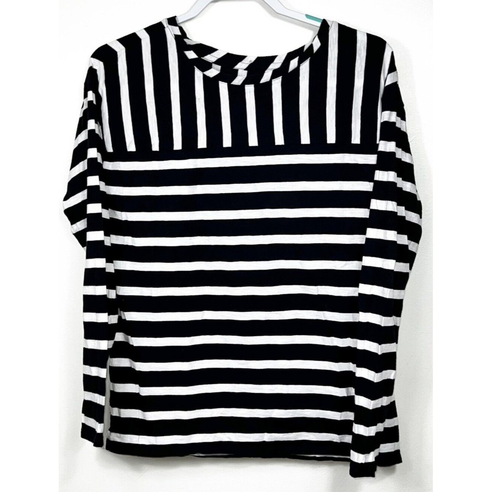 Loft Blue White Striped Top Size S